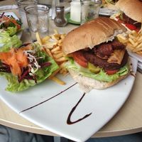 Ninja burger at Voltaire in Bangor