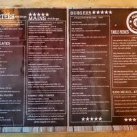 Menu at Voltaire in Bangor