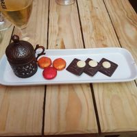 Espresso and chocolates at Voltaire in Bangor