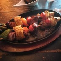 Seitan skewers at Voltaire in Bangor