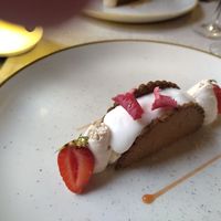 Very tasty dessert. Panacotta in vegan. Delicious. at La Couleuvrine in Sarlat-la-caneda