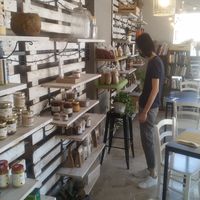 beautifully arranged shelves at Green-go Kitchen in Sassuolo