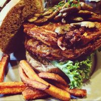 double rosti burger at Halifax Burgers - Larsbjornsstaede in Copenhagen