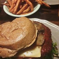 Vegan burger at Halifax at Halifax Burgers - Larsbjornsstaede in Copenhagen