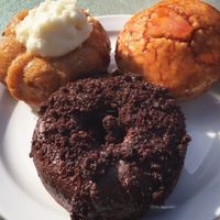Weekend doughnuts are different each week, and always so good! at Plant Matter Kitchen in London