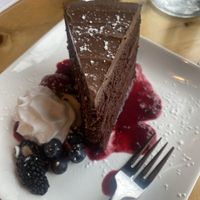 chocolate cake  at Plant Matter Kitchen in London