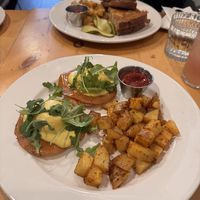 Vegan Eggs Benedict!   at Plant Matter Kitchen in London