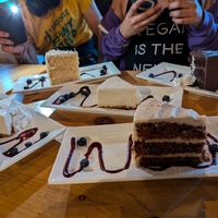 "Sweets From the Earth" dessert selection at Plant Matter Kitchen in London