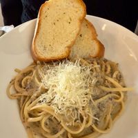 Mushroom Parmesan Linguine. at Plant Matter Kitchen in London