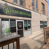 Front of restaurant at Plant Matter Kitchen in London