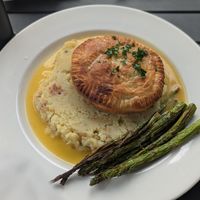 Chick'n & Mushroom Pot Pie at Plant Matter Kitchen in London