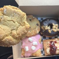 Pumpkin cookie sandwich, chocolate chip cookie sandwich, pop tart, donut  at Little Jo Berry's in Ottawa