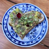 Guacamole toast   at Pura Rio in Rio De Janeiro