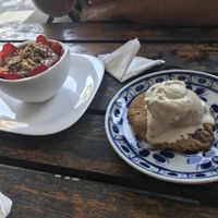 Chocolate mousse and cookie biscuit with icecream. Both excellent. at Pura Rio in Rio De Janeiro