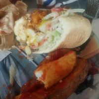po'boy sandwhich and can Ju at Krimsey's Cajun Kitchen in North Hollywood