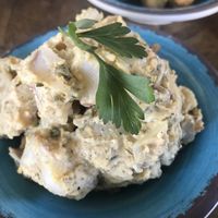 Potato salad at Krimsey's Cajun Kitchen in North Hollywood