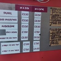 Main menu at Humpit in Sheffield