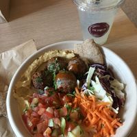 Amazing salad bowl. I love their falafels. I'm now a regular. 
 Highly recommended. at Humpit in Sheffield