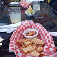 Delicious, authentic tortilla chips with super fresh pico de gallo and guacamole.  at Cantina Vallarta in Salmon Arm