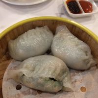 Spinach dumplings at Sun Bo Kong Vegetarian in Vancouver