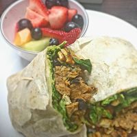 Vegan burrito at The Breakfast Bar in Long Beach