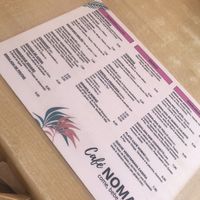 Carte 1 at Cafe Nomad in Fuengirola