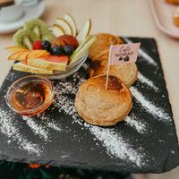 Vegan pancakes   at Cafe Nomad in Fuengirola