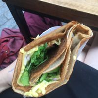 The savory crepe  at Bretonne Creperie in Tel Aviv