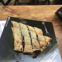 The sweet chocolate crepe  at Bretonne Creperie in Tel Aviv