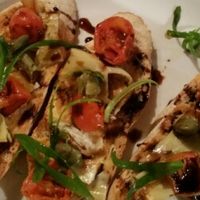 Vegan Bruschetta with Artichokes at Allora - Rothschild in Tel Aviv