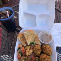 Falafel platter  at Oy Vey Jewish Bakery and Delicatessen in Terre Haute