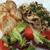 Mushroom pasta with  olive oil at Le Jardin du Petit Prince in Taichung