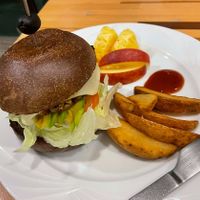 burger at Le Jardin du Petit Prince in Taichung