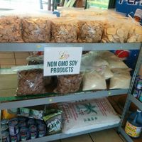 Marketplace. 'Mock Meats' soy protein products at Loving Hut in Fresno