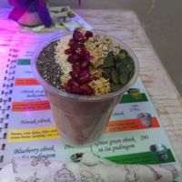 Red berries smoothie at Smoothie Bar in Nis