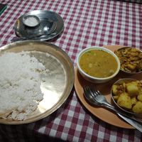 Daal bhat at Tara's Vegetarian Restaurant in Pokhara