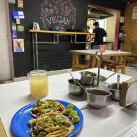 Tacos chicharron  at A Darle Que es Taco Vegano - Churubusco in Mexico City