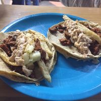 Pastor and Campecheno  at A Darle Que es Taco Vegano - Churubusco in Mexico City