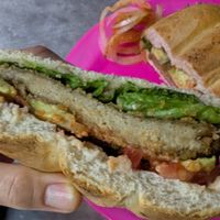 Torta milanesa at A Darle Que es Taco Vegano - Churubusco in Mexico City