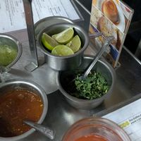 Condiments at A Darle Que es Taco Vegano - Churubusco in Mexico City