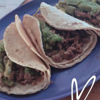 Tacos de bistec ❤️ at A Darle Que es Taco Vegano - Churubusco in Mexico City