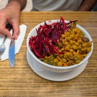 3 different salads at Fresh in Warkworth