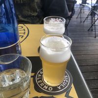 Local white basil beer!  at FUD in Palermo