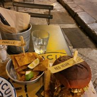 Red Vegan and Panelle too big could not finish but yummy at FUD in Palermo