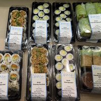 Lots of Vegan sushi options. I love the Inari and tofu rolls   at Lakewinds Food Co-op in Richfield