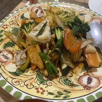 Stir fry satay   at Cafe Thailand in Cairns