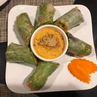 Fresh spring rolls  at Chamkar - National Rd in Siem Reap