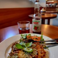 Vegan lasagna at St. Agnes Kafé in Gothenburg