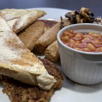 Vegan breakfast with a vegan Lorne thrown in for good measure at Breakfast Brunch and Lunch in Edinburgh