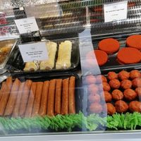 Counter - sausage rolls, burgers, sausages, meatballs at Breakfast Brunch and Lunch in Edinburgh